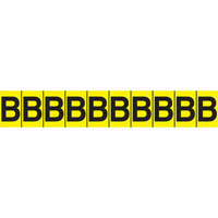 Individual Adhesive Letter Markers, E, 1" H, Black on Yellow Absolute Business Supply
