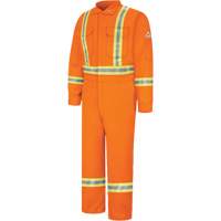 Combinaisons r&eacute;sistantes au feu avec bandes r&eacute;fl&eacute;chissantes, Taille 38, Orange, 12,2 cal/cm² Absolute Business Supply