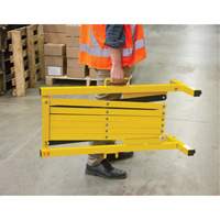 Barri&egrave;re extensible, 37" h x 11' lo, Noir/Jaune Absolute Business Supply