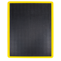 Tapis antifatigue en d&ocirc;me, &agrave; bulles, 2' x 3' x 1/2", Noir, Caoutchouc Absolute Business Supply