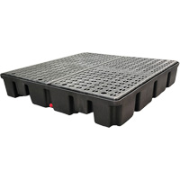 Palette emboîtable sans drain pour contr&ocirc;le des d&eacute;versements, Capacit&eacute; de d&eacute;versement 66 gal. US, 49" x 49" x 10,5" Absolute Business Supply