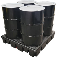 Palette emboîtable sans drain pour contr&ocirc;le des d&eacute;versements, Capacit&eacute; de d&eacute;versement 66 gal. US, 49" x 49" x 10,5" Absolute Business Supply