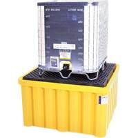 Palette antid&eacute;versement avec drain Ultra-IBC Spill Pallet , Capacit&eacute; de d&eacute;versement 400 gal. US, 58,75" x 58,75" x 33" Absolute Business Supply