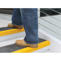 Safestep&reg; Anti-Slip Step Cover, 13.5" W x 48" L, Black & Yellow Absolute Business Supply