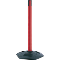 Poteau receveur robuste &agrave; ligne simple, Hauteur de 38", Rouge Absolute Business Supply