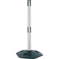 Poteau receveur robuste &agrave; ligne double, Hauteur de 38", Blanc Absolute Business Supply