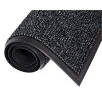 Tapis Astro-Plus, Poly&eacute;thyl&egrave;ne, Grattoir Type, Motif Textur&eacute;, 3-3/10' x 4', Charbon Absolute Business Supply
