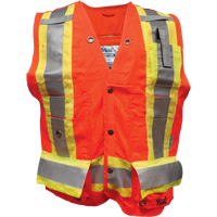 Surveyor FR Safety Vest, High Visibility Orange, Small, Polyester Absolute Business Supply