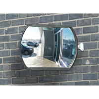 Roundtangular Convex Mirror with Telescopic Arm, 12" H x 18" W, Indoor/Outdoor Absolute Business Supply