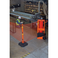 Portable Safety Zone, 100' L, Steel, Orange Absolute Business Supply