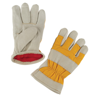 Gants de travail doubl&eacute;s pour l'hiver de premi&egrave;re qualit&eacute;, Grand, Paume en Cuir fleur de porc, Doublure en Molleton de mousse Absolute Business Supply