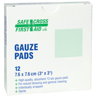 Gauze , Pad, 3" L x 3" W, Sterile, Medical Device Class 1 Absolute Business Supply
