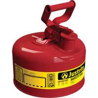 Bidons s&eacute;curitaires, Type I, Acier, 1 gal. US, Rouge, Homologu&eacute; FM/List&eacute; UL/ULC Absolute Business Supply