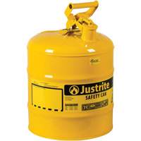 Safety Cans, Type I, Steel, 5 US gal., Yellow, FM Approved/UL/ULC Listed Absolute Business Supply