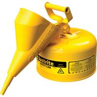 Safety Cans, Type I, Steel, 2.5 US gal., Yellow, FM Approved/UL/ULC Listed Absolute Business Supply