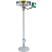 Axion&reg; Eye/Face Wash Station, Pedestal Installation, Stainless Steel Bowl Absolute Business Supply
