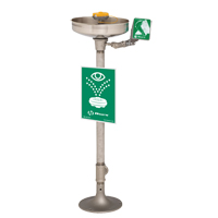 Axion&reg; Eye/Face Wash Station, Pedestal Installation, Stainless Steel Bowl Absolute Business Supply