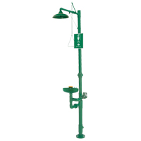 Combination Emergency Shower & Eye/Face Wash Station, Pedestal Absolute Business Supply
