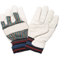 Abrasion-Resistant Winter-Lined Work Gloves, Large, Grain Cowhide Palm, Cotton Fleece Inner Lining Absolute Business Supply