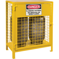 Gas Cylinder Cabinets, 2 Cylinder Capacity, 30" W x 17" D x 37" H, Yellow Absolute Business Supply