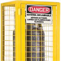 Armoire de s&eacute;curit&eacute; pour cylindres de gaz conforme aux normes de la CSA, nbre de bouteilles: 2, 17" , 17" , 69" , Jaune Absolute Business Supply