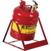 Laboratory Safety Can with Faucet, Type I, Steel, 5 US gal., Red, FM Approved Absolute Business Supply