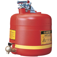 Laboratory Safety Can with Faucet, Type I, Steel, 5 US gal., Red, FM Approved Absolute Business Supply