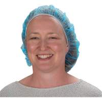 Bonnets bouffants non tiss&eacute;s, Polypropyl&egrave;ne, 21"/Grand, Bleu Absolute Business Supply