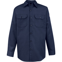 Chemises de travail r&eacute;sistantes aux flammes, Petit, Bleu marin Absolute Business Supply