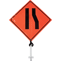 Enseigne sur poteau chauss&eacute;e &eacute;troite, 24" x 24", Vinyle, Pictogramme Absolute Business Supply
