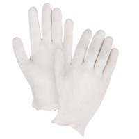 Mediumweight Inspection Gloves, Poly/Cotton, Hemmed Cuff, Ladies Absolute Business Supply