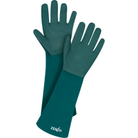 Double Dipped Green Gloves, 18" L, PVC, Cotton Jersey Inner Lining, 70-mil Absolute Business Supply