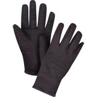 Jersey Gloves, Large, Brown, Red Fleece, Slip-On Absolute Business Supply