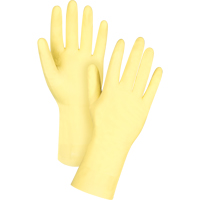Gants jaune canari r&eacute;sistants aux produits chimiques, Taille 7, 12" lo, Latex, Doublure en Ouat&eacute;e, 18 mils Absolute Business Supply