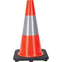 Traffic Cone, 18", Orange, 6" Reflective Collar(s) Absolute Business Supply