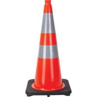 Traffic Cone, 28", Orange, 4" & 6" Reflective Collar(s) Absolute Business Supply