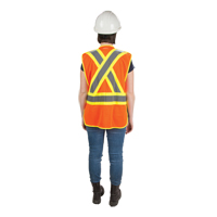 CSA Compliant High Visibility Surveyor Vest, High Visibility Orange, Medium, Polyester Absolute Business Supply