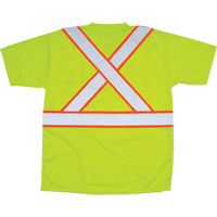 CSA Compliant T-Shirt, Polyester, Medium, High Visibility Lime-Yellow Absolute Business Supply