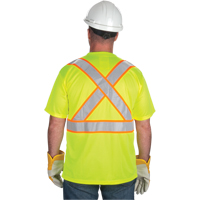 CSA Compliant T-Shirt, Polyester, Medium, High Visibility Lime-Yellow Absolute Business Supply