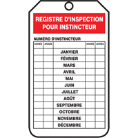 &eacute;tiquettes de s&eacute;curit&eacute; d'inspection et de contr&ocirc;le de l'&eacute;tat de l'&eacute;quipement, Plastique, 3-1/8" la x 5-7/8" h, Français Absolute Business Supply