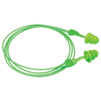 Glide&reg; Trio Reusable Earplugs, Corded, Bulk - Loose, 27 dB NRR, One-Size Absolute Business Supply