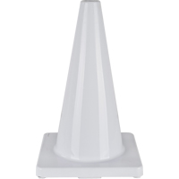 Coloured Traffic Cone, 18", White Absolute Business Supply