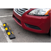 Parking Curb, Rubber, 3' L, Black/Yellow Absolute Business Supply