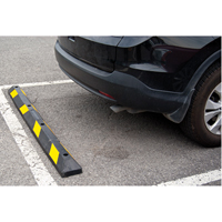 Parking Curb, Rubber, 6' L, Black/Yellow Absolute Business Supply