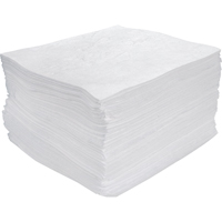 Feuilles absorbantes souffl&eacute;es de premi&egrave;re qualit&eacute;, Huile seulement, 15" x 17", 30 gal. d'absorption Absolute Business Supply
