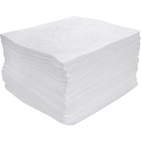 Feuilles absorbantes souffl&eacute;es de premi&egrave;re qualit&eacute;, Huile seulement, 15" x 17", 25 gal. d'absorption Absolute Business Supply