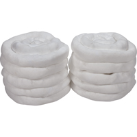Remblais tubulaire absorbant, Huile seulement, Absorption 45 gal., 3" la x 10' lo, Pqt de 10 Absolute Business Supply
