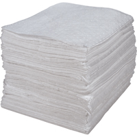 Premium Bonded Sorbent Pads, Oil Only, 15" x 17", 30 gal. Absorbancy Absolute Business Supply
