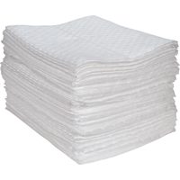 Premium Fine Fiber Sorbent Pads, Oil Only, 15" x 17", 30 gal. Absorbancy Absolute Business Supply
