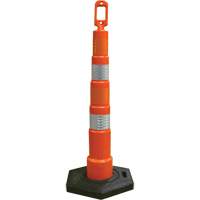 D&eacute;lin&eacute;ateurs de d&eacute;viation Grip N Go, Hauteur 49", Orange Absolute Business Supply